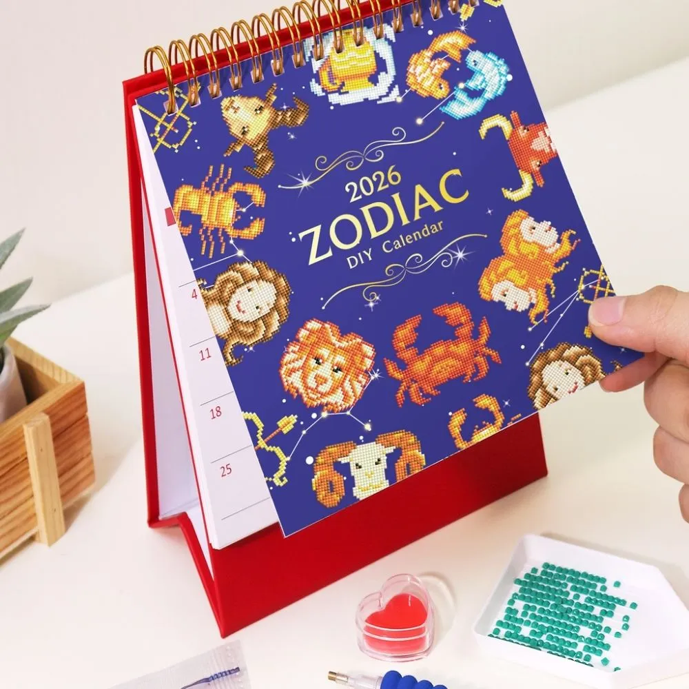 Figured'Art Sterrenbeelden Diamond Painting Kalender 2026 12 vellen