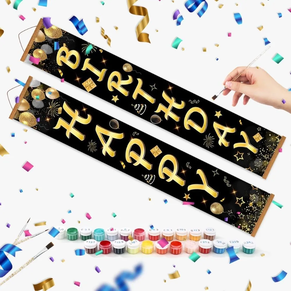 Figured'Art Feestvlaggetjes DIY deur banners schilderen 20x120cm