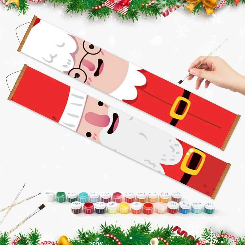 Figured'Art Winterglimlachen deur banner schilderen op nummer 20x120