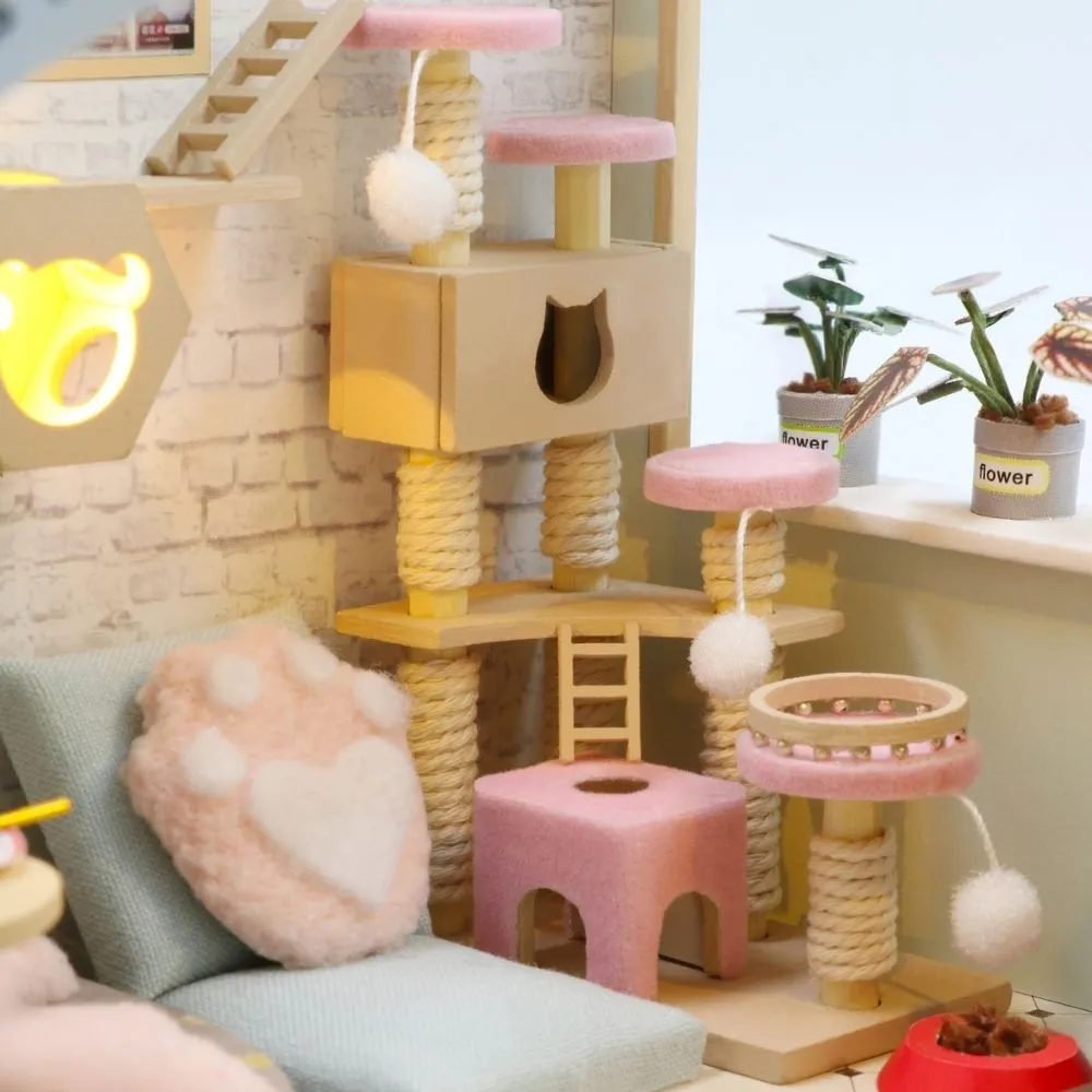 Figured'Art Tuin van het Katten Café miniatuurhuisje 305-delig met led