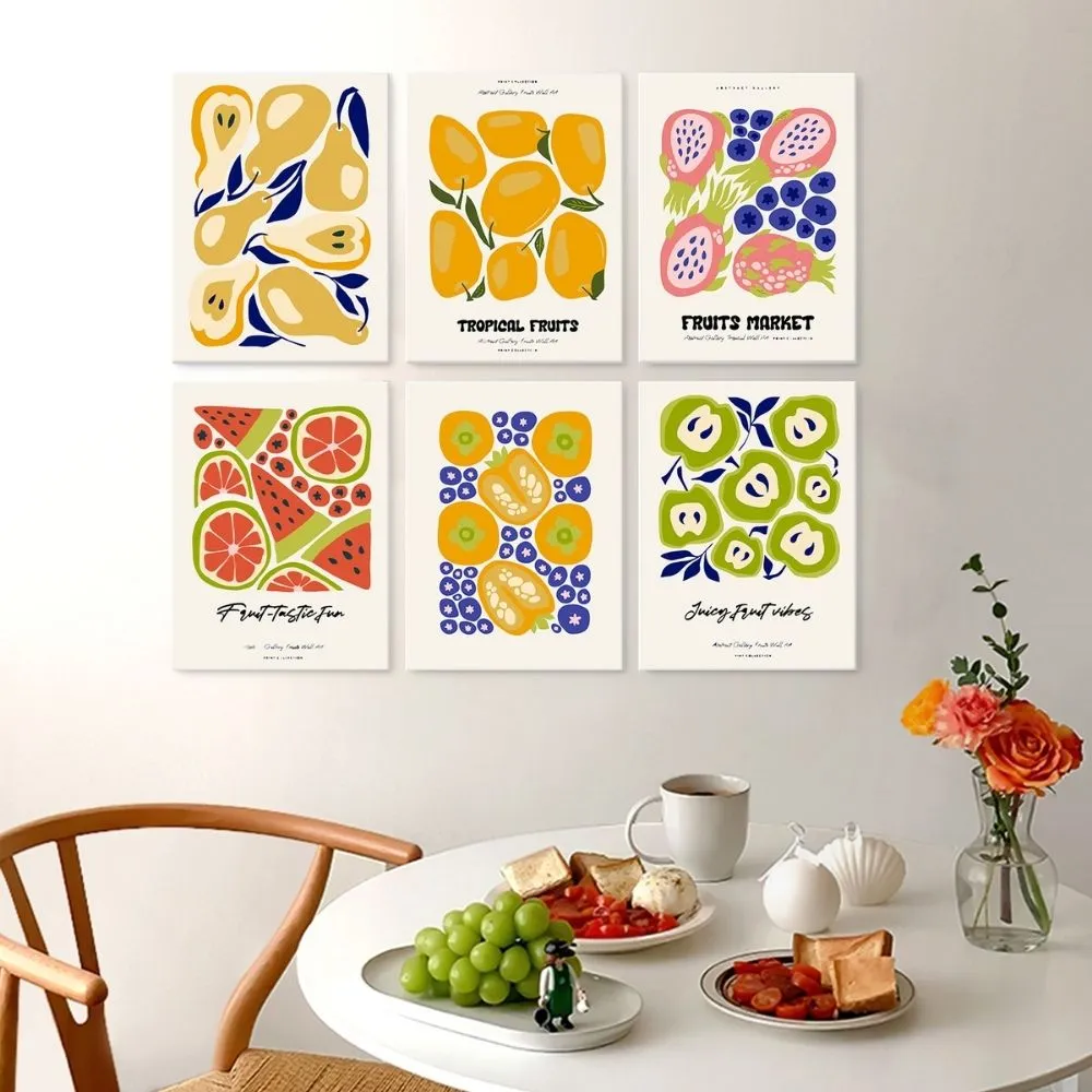 Figured'Art Mini Fruitige prints schilderen op nummer 15x20 6 stuks