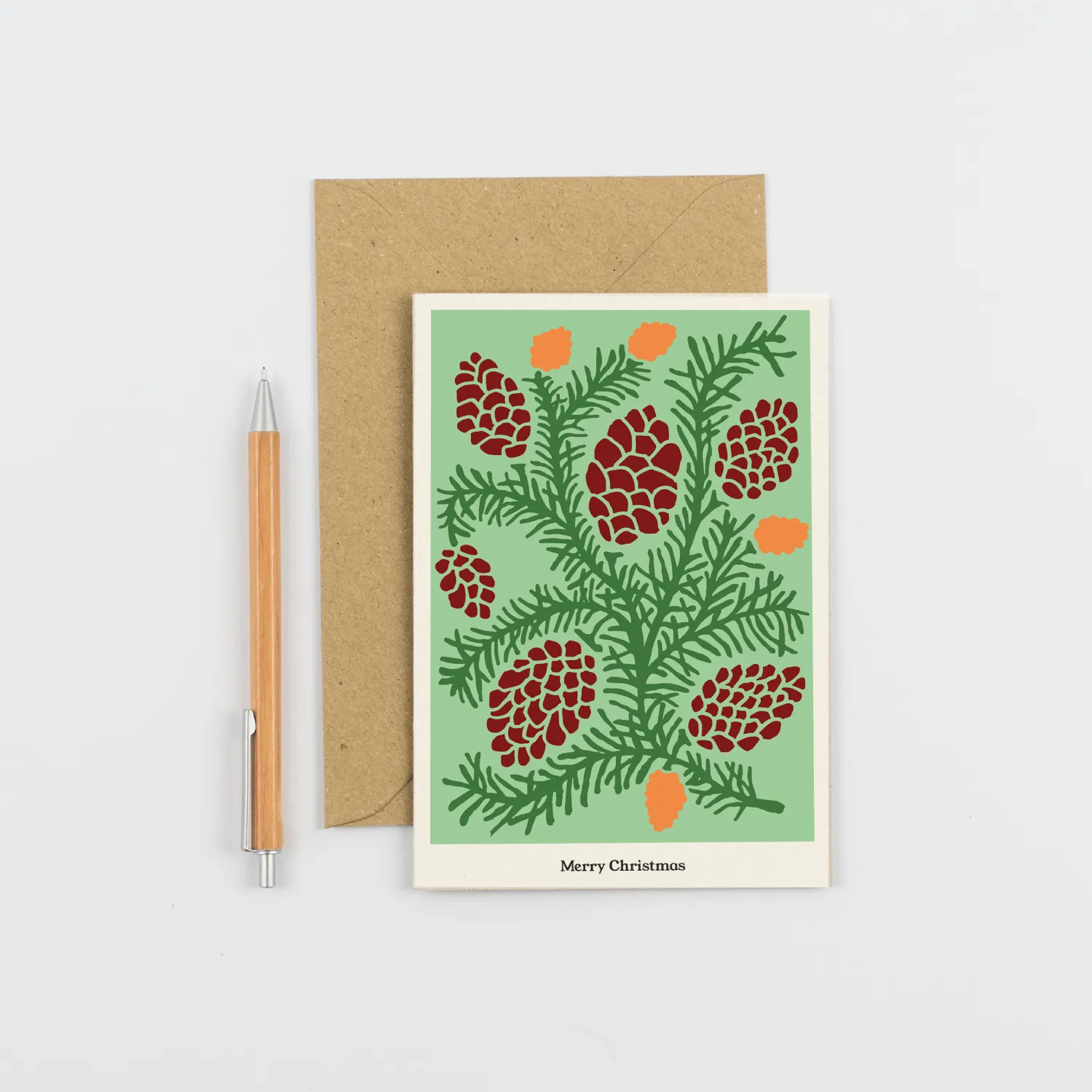 Studio Wald Christmas Plants Pine A6 kerstkaart den