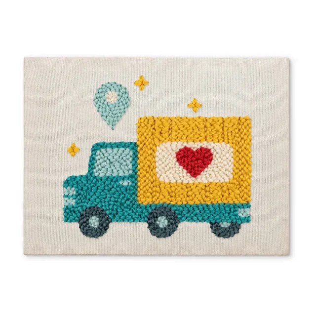 Figured'Art Liefdesbezorging Punch Needle Pakket 20x30cm Katoen