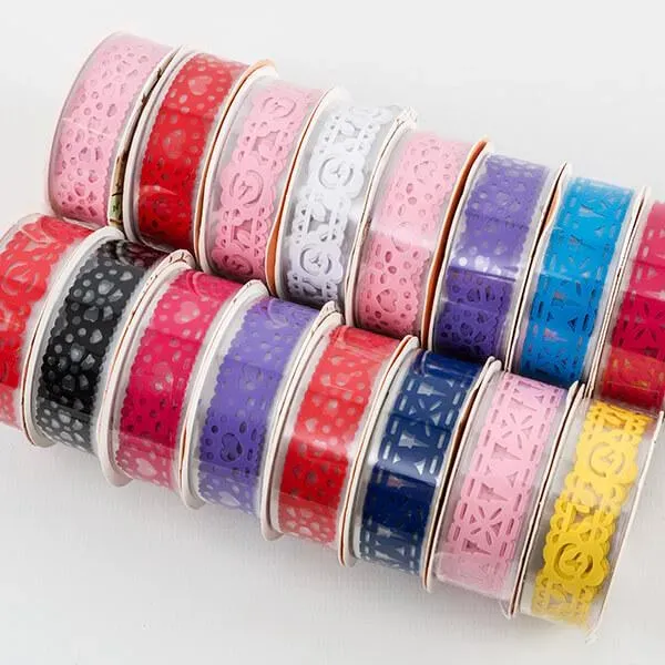 Craft Buddy PVC tape set 16 rollen strik hart vlinder roos