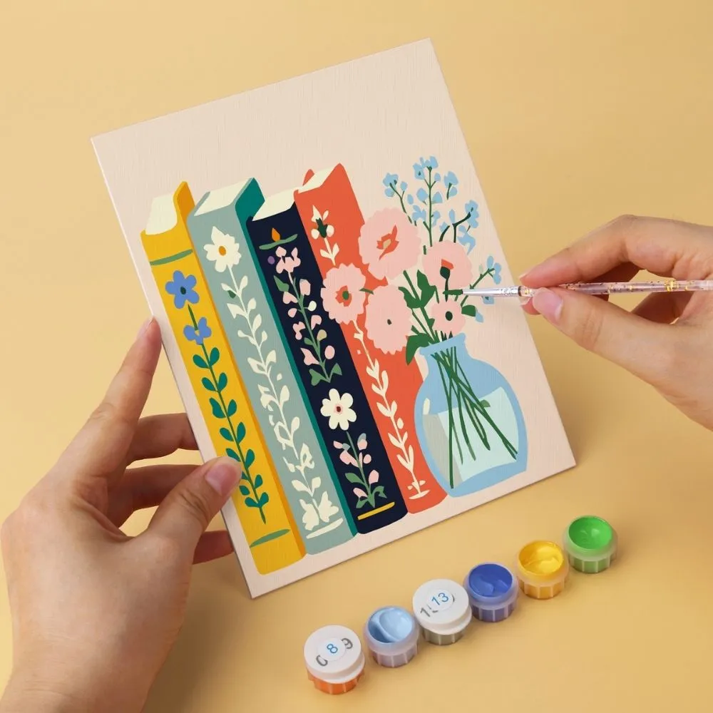 Figured'Art Literair Boeket mini schilderen op nummer 15x20cm 6 st