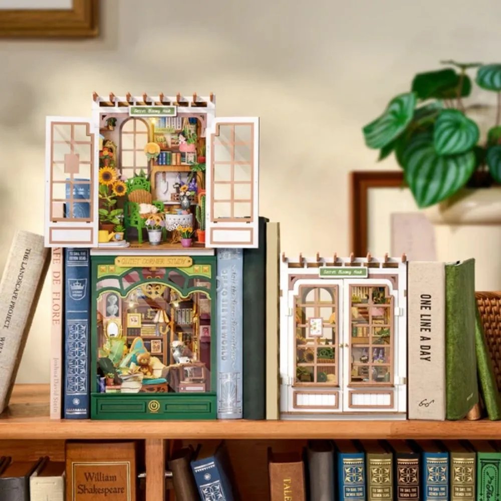 Figured'Art Book Nook Geheim Bloemrijk Hoekje bouwpakket met led