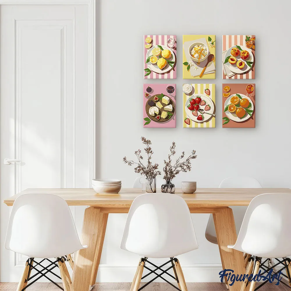 Figured'Art Mini Koffies van de Wereld schilderen op nummer 6 stuks 15x20cm