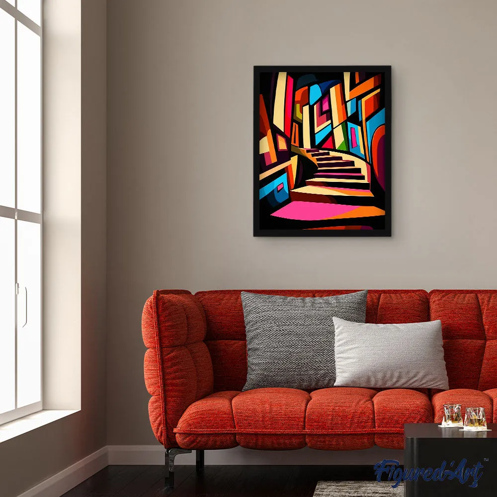 Figured'Art Gedurfd Abstract Trap schilderen op nummer 40x50 eenvoudig