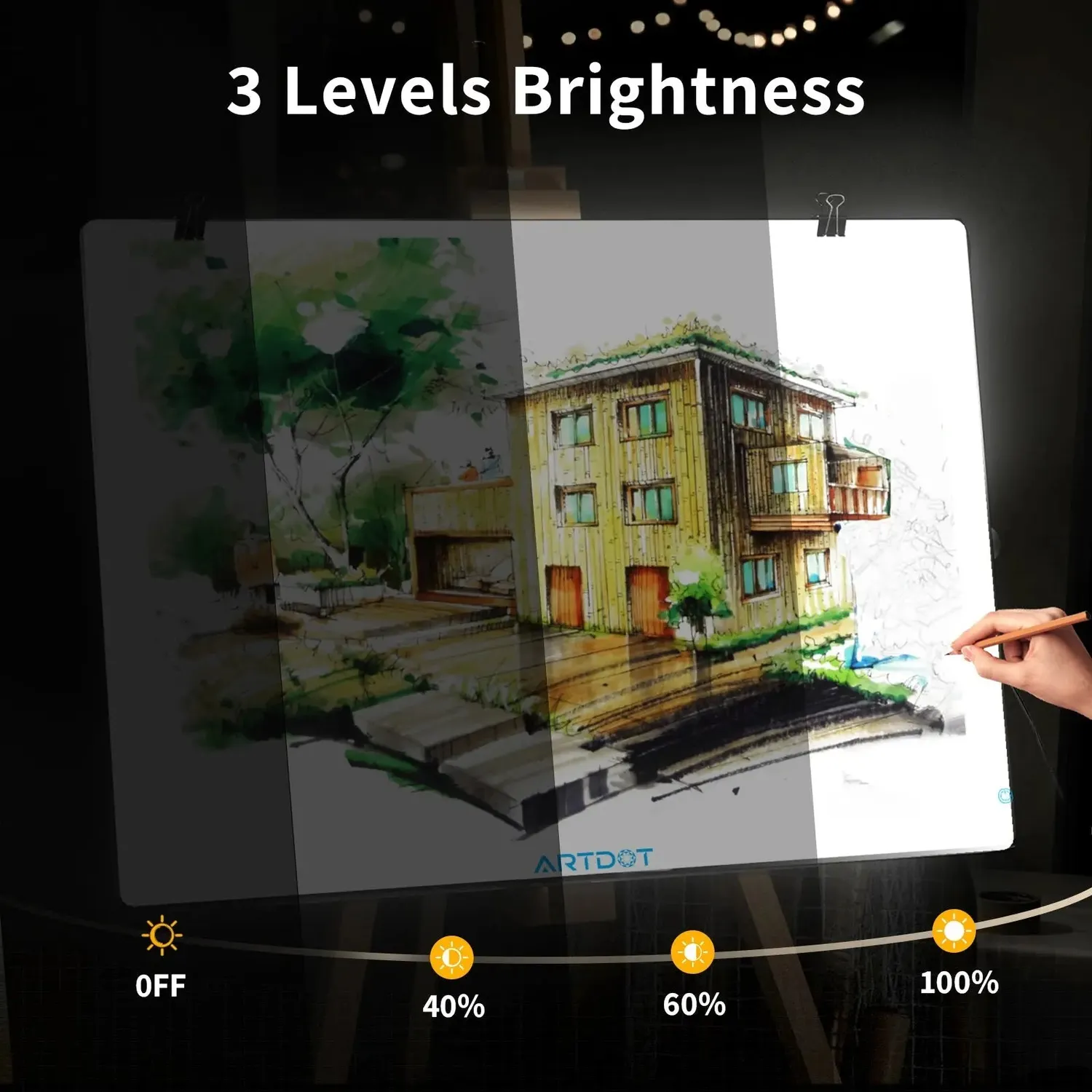 ARTDOT A1 Lichtpad diamond painting LED 3 standen
