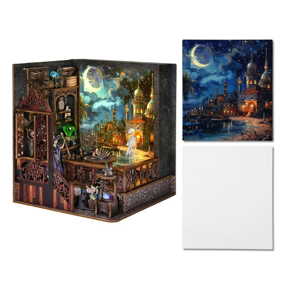 Figured'Art Huis van de Betoveringen book nook 17,5x20cm met led