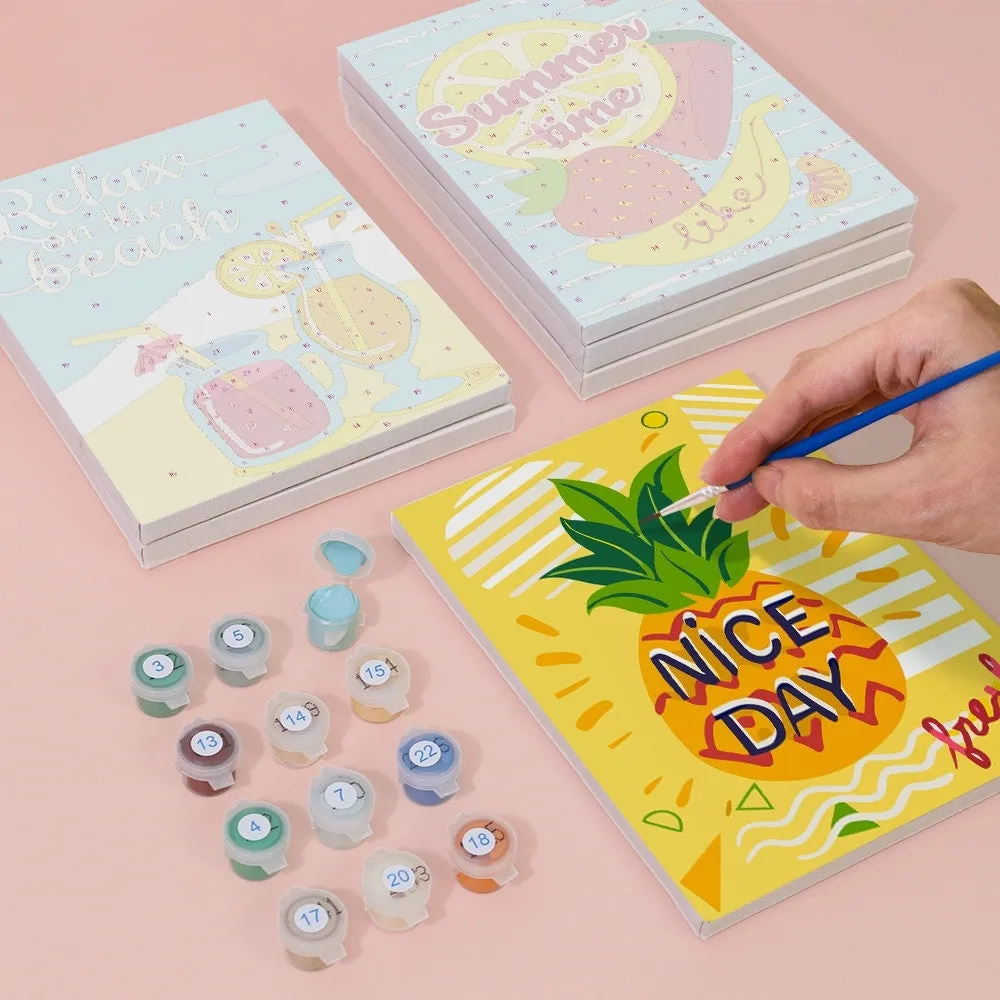 Figured'Art Good Vibes Zomer schilderen op nummer mini 6 stuks