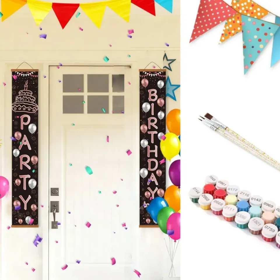 Figured'Art Feestslinger Deur Banner Schilderen 20x120cm