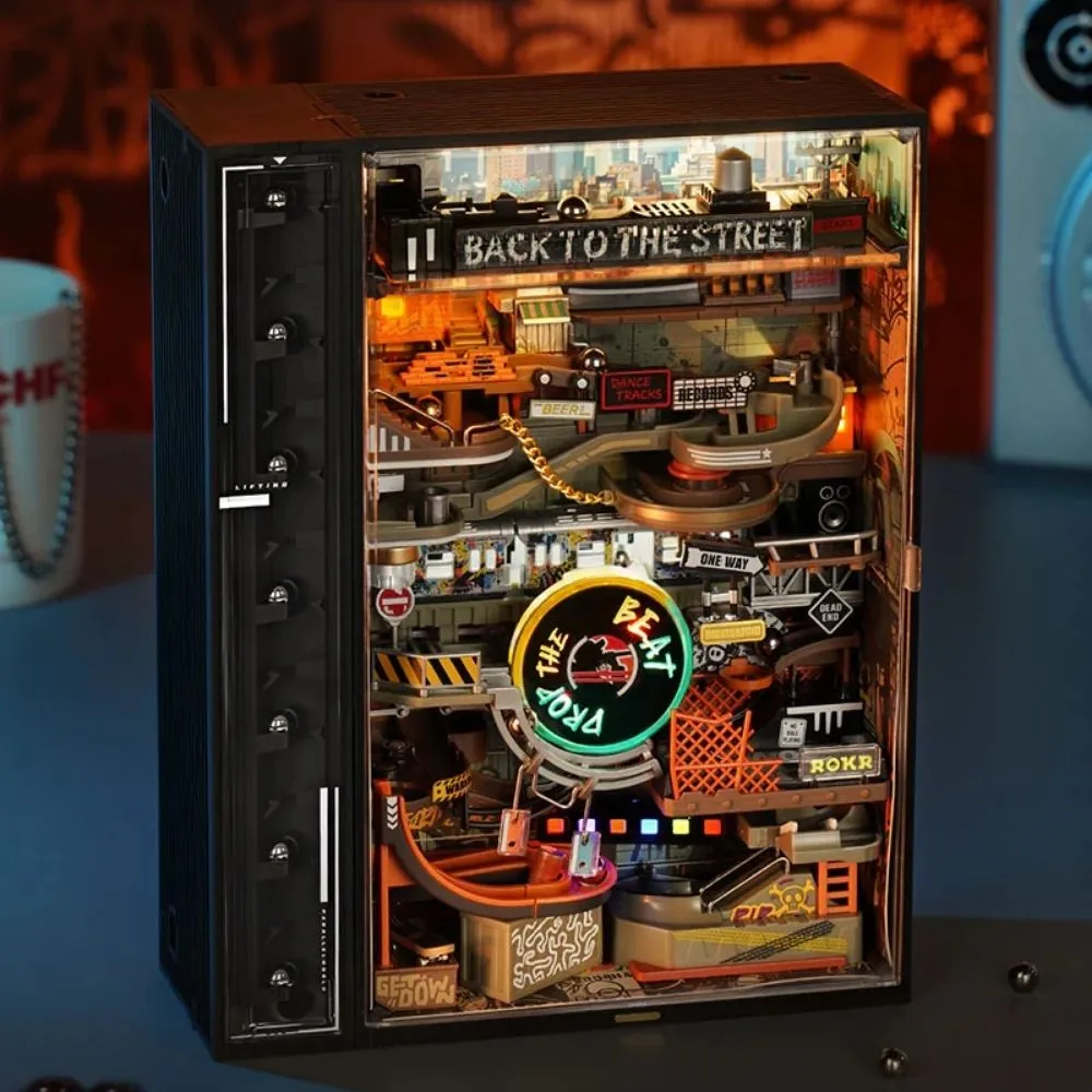 Figured'Art Hip-Hop-straat 3D puzzel knikkerbaan 134 stukjes hout