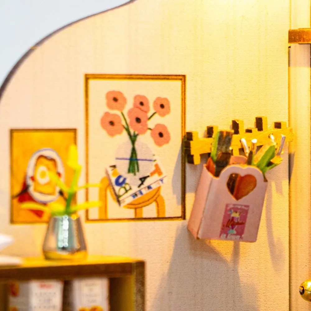 Figured'Art Miniatuurhuisje Peta's Keuken DIY pakket met ledverlichting