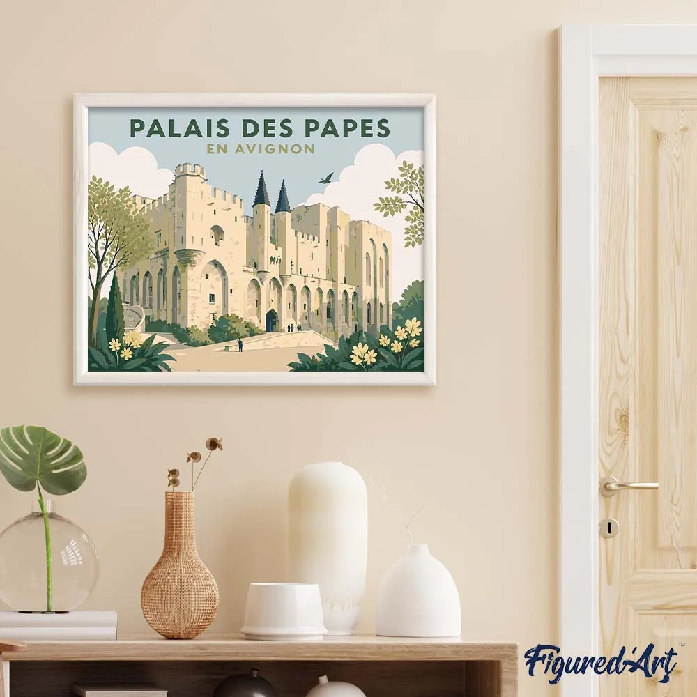 Figured'Art Pausenpaleis van Avignon schilderen op nummer 40x50cm