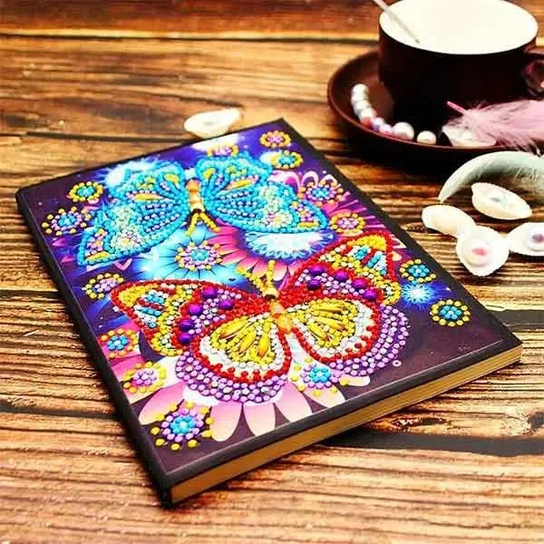 Figured'Art Vlinders diamond painting notitieboekje A5 64 pagina's