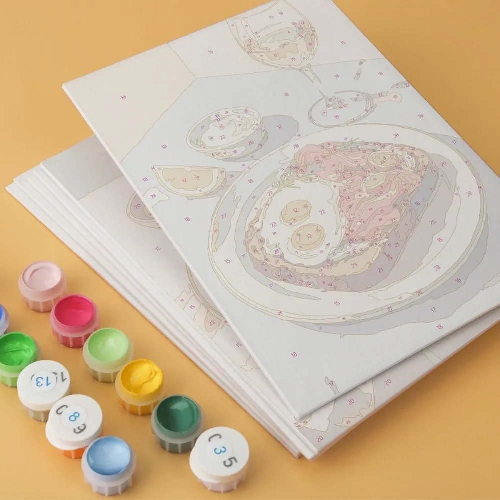 Figured'Art Mini Serie Gastronomische momenten schilderen op nummer 6x 15x20