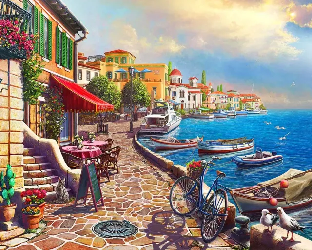 Figured'Art Mediterrane Ochtendwandeling Schilderen 40x50cm Gevorderd