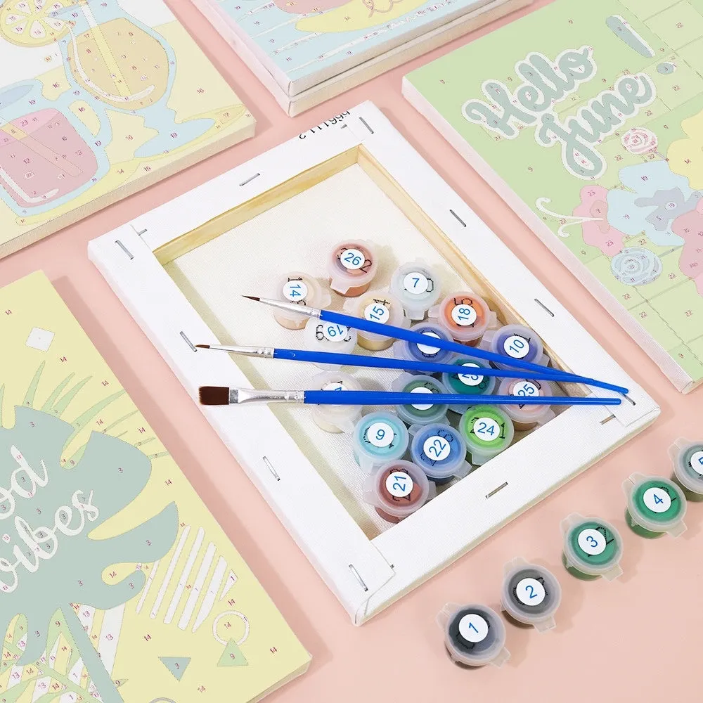 Figured'Art Good Vibes Zomer schilderen op nummer mini 6 stuks