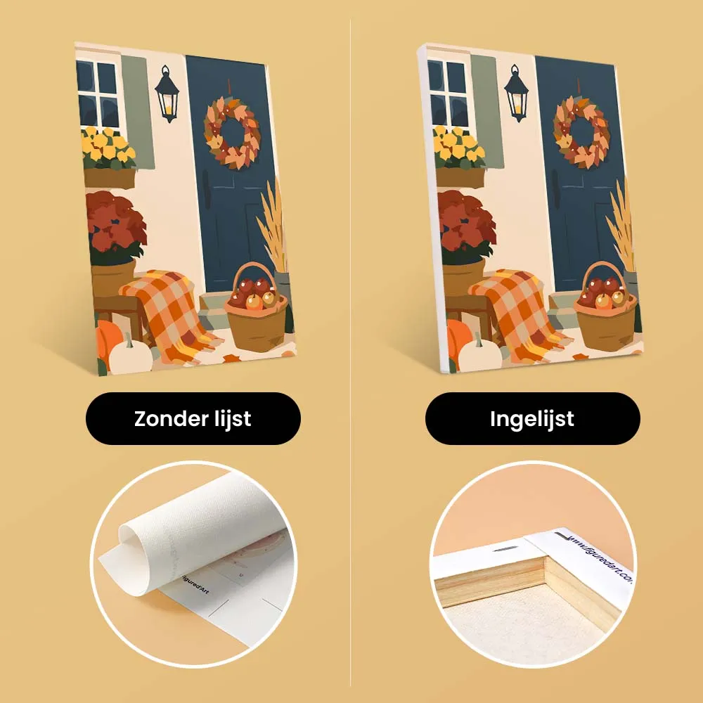 Figured'Art Mini Welkom herfst schilderen op nummer 15x20cm 6 stuks