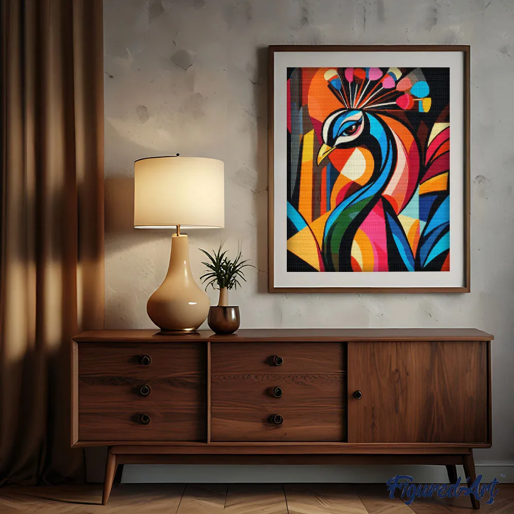 Figured'Art Pauw 1 Gedurfd Abstract Diamond Painting 40x50 cm