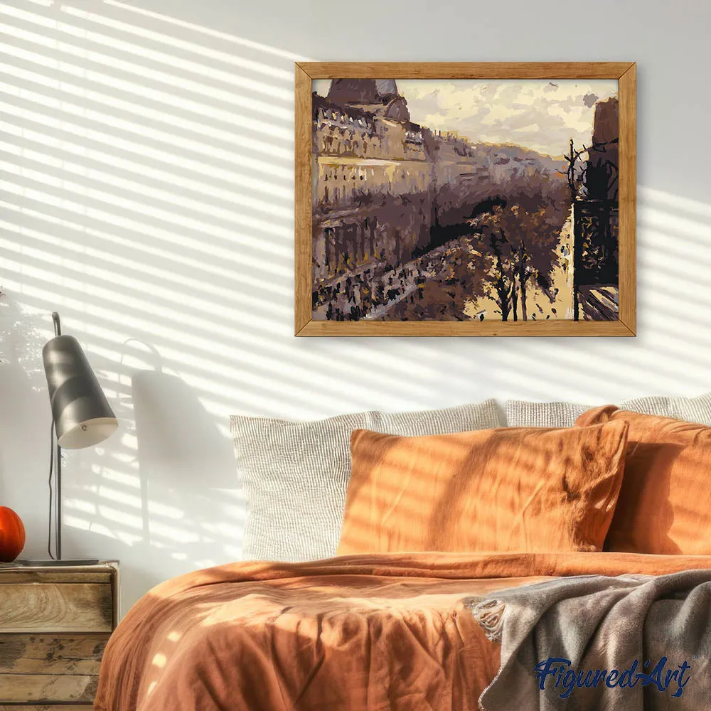 Figured'Art Boulevard des Italiens Caillebotte schilderen op nummer 40x50cm