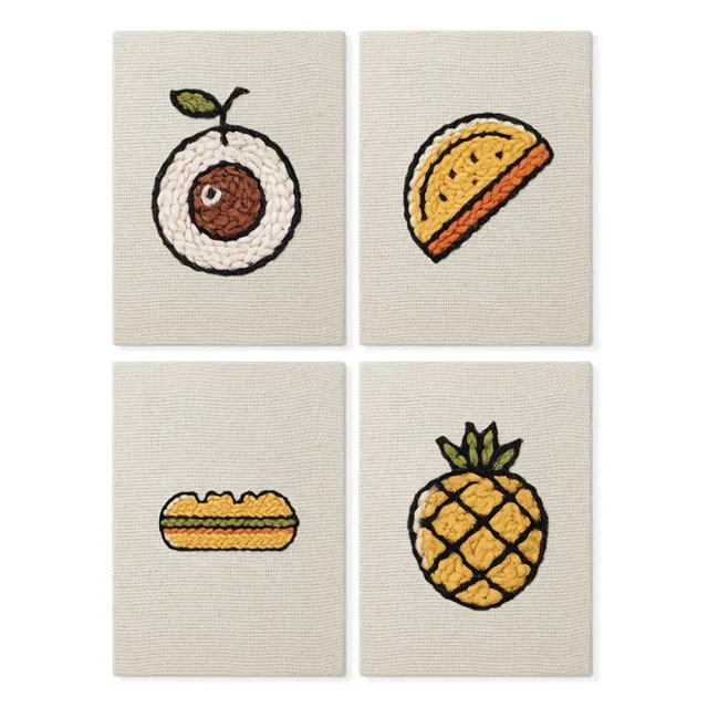 Figured'Art Tropische Snack Mix punch needle set 4 stuks