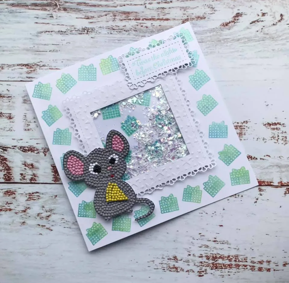 Craft Buddy Crystal Art Squeak the Mouse stempels A6 6 stuks