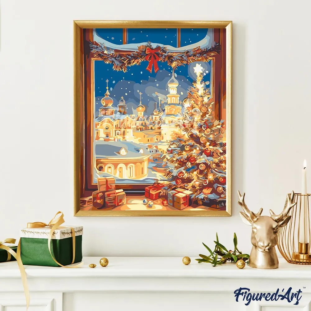 Figured'Art Gloed van Kerstavond schilderen op nummer 40x50 cm