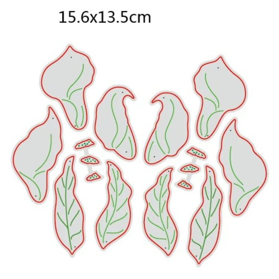 Craft Buddy Beautiful Bouquet Cala Lilies snijmallen 12-delig wit
