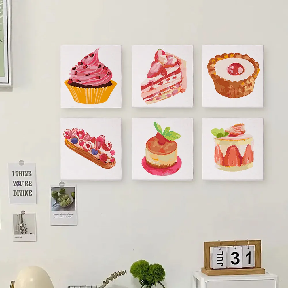 Figured'Art Zoete Desserts 1 mini schilderen op nummer 6x15x15