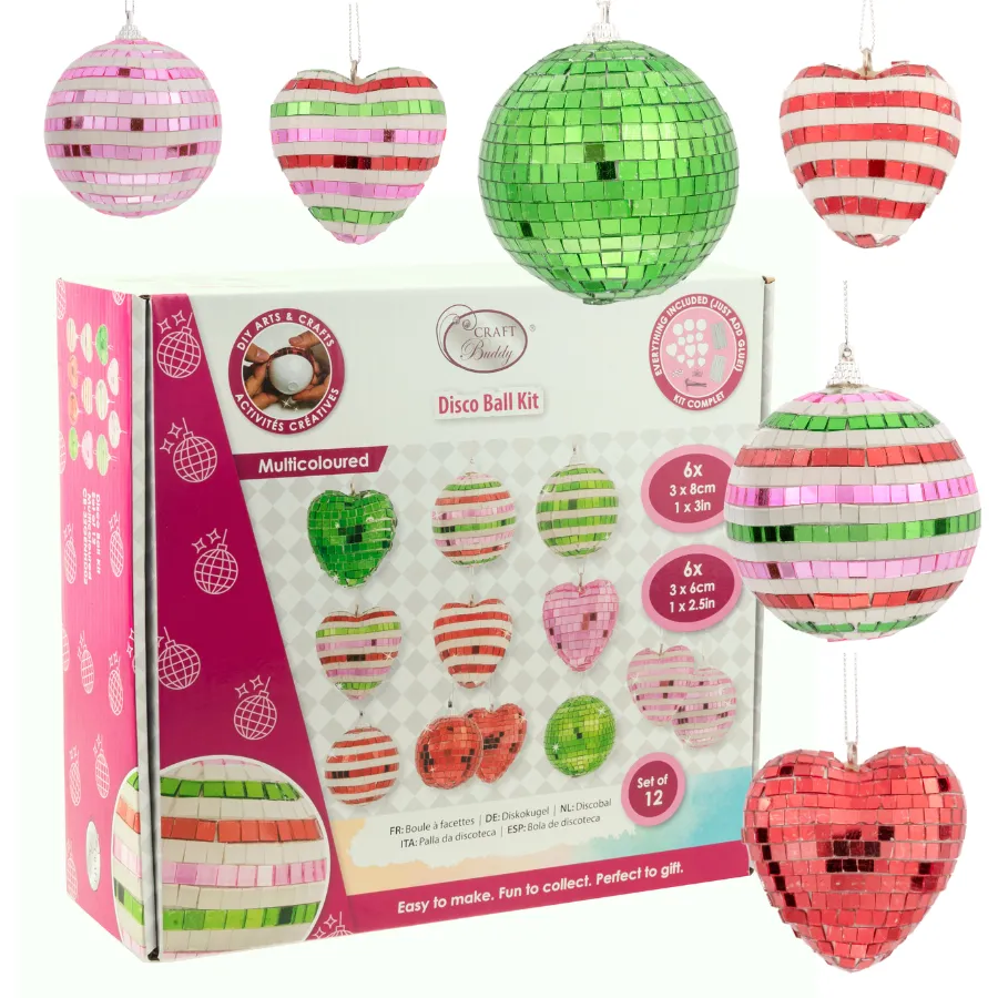 Craft Buddy Disco Ball mozaïekset 12 hangers multicolor