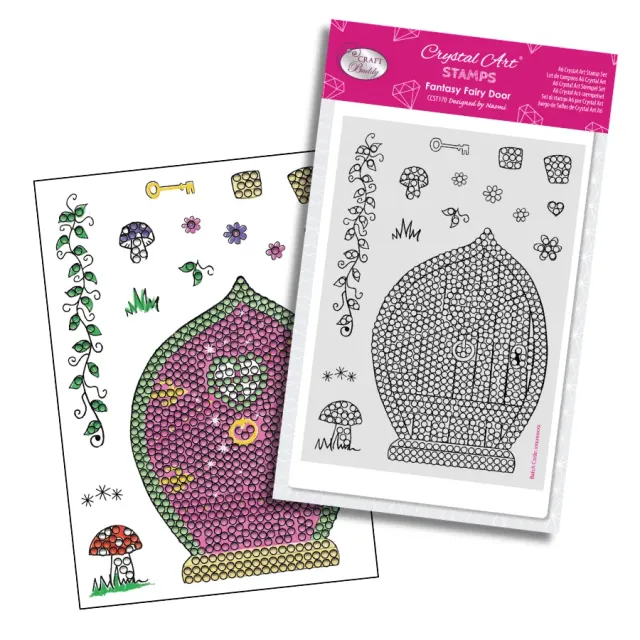 Craft Buddy Crystal Art Fantasy Fairy Door stempelset A6 15 stuks