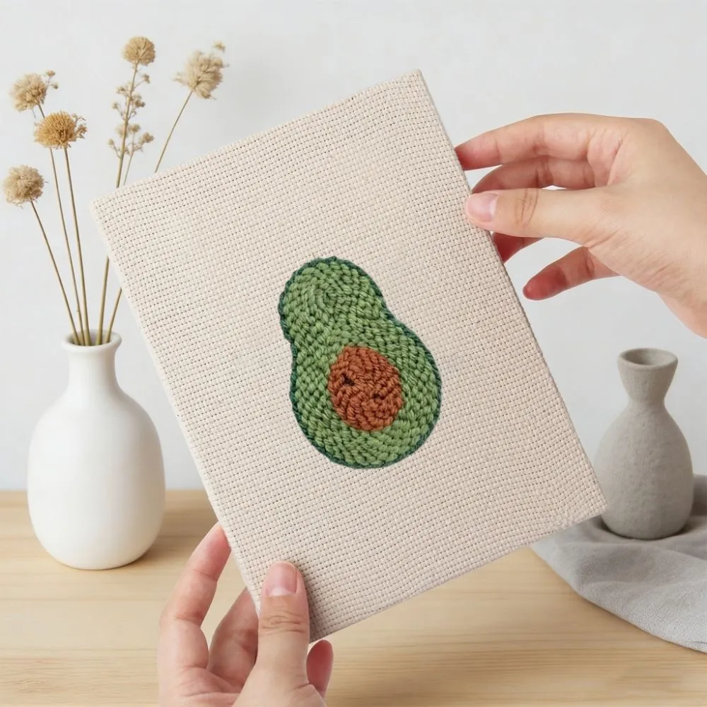 Figured'Art Fruitfeest 2 Punch Needle Set 4 Stuks met Frames
