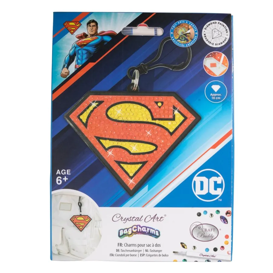 Craft Buddy Crystal Art Tashanger Superman 9x11cm diamond