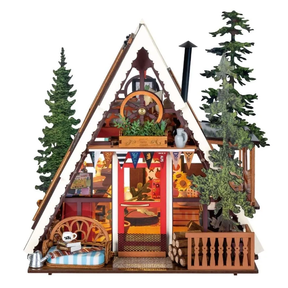 Figured'Art A-frame hut 3D puzzel met led 336 stukjes