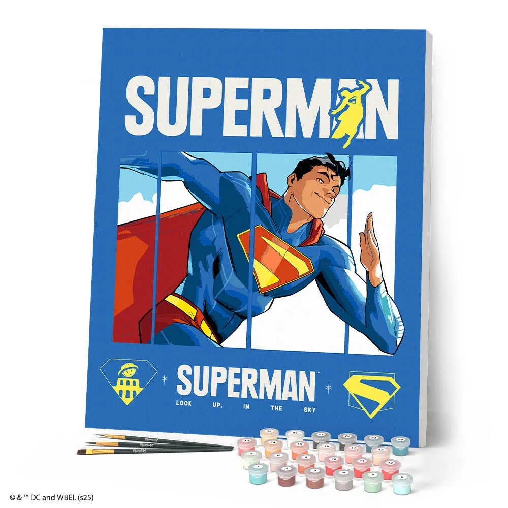 Figured'Art Rennende Superman schilderen op nummer 40x50cm