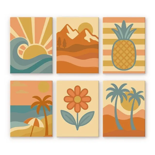 Figured'Art Retro Zomer Vibes schilderen op nummer mini 6x15x20cm