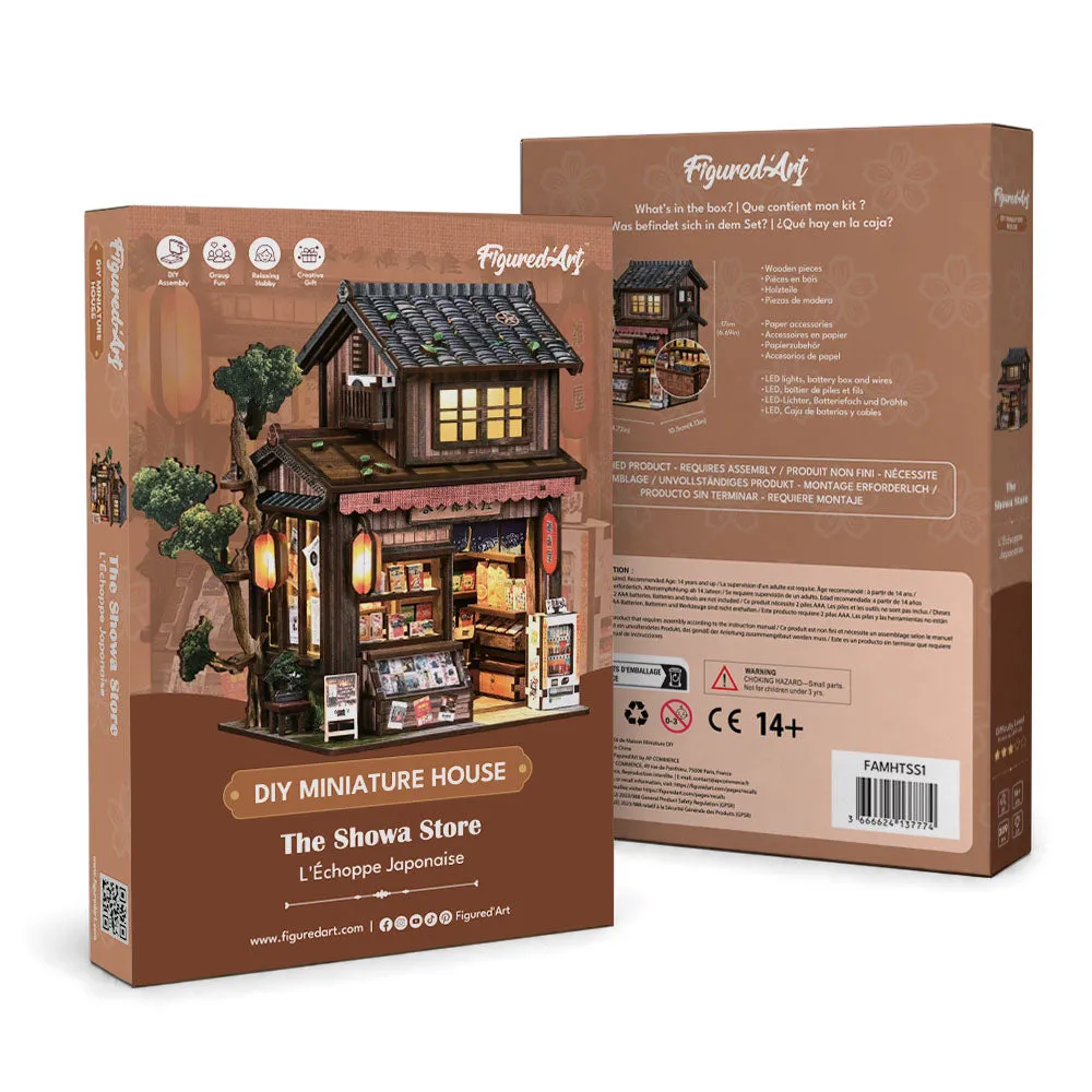 Figured'Art Miniatuurhuisjes De Shōwa-Winkel 3D Puzzel met LED