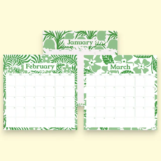 Studio Wald Pinboard Calendar navulling 2027 floral 12 maanden