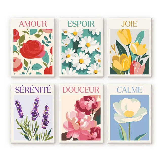 Figured'Art Mini Bloemen van Geluk schilderen op nummer 6x 15x20cm