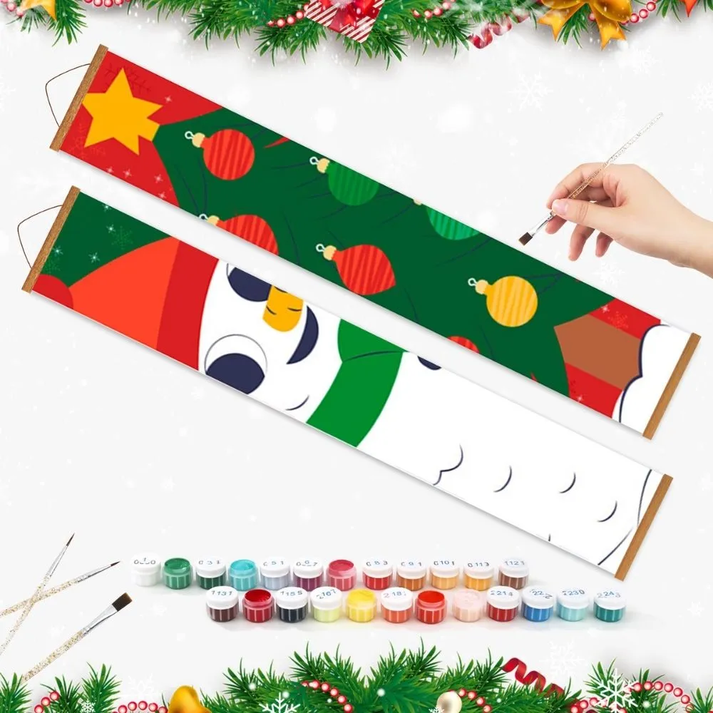 Figured'Art Lachende Sneeuwman deur banner schilderen 20x120