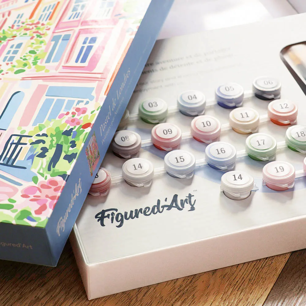 Figured'Art Londen in Pasteltinten schilderen op nummers cadeauset