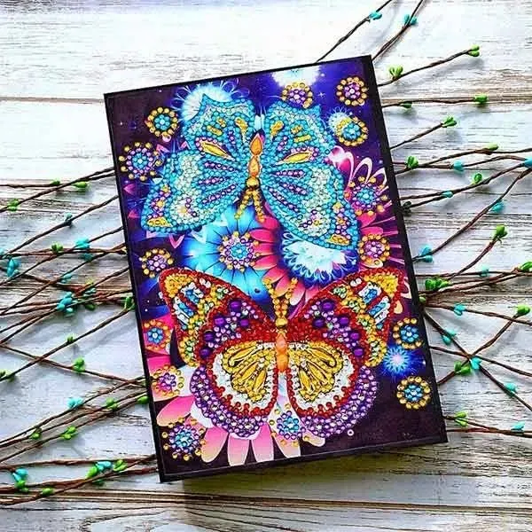 Figured'Art Vlinders diamond painting notitieboekje A5 64 pagina's