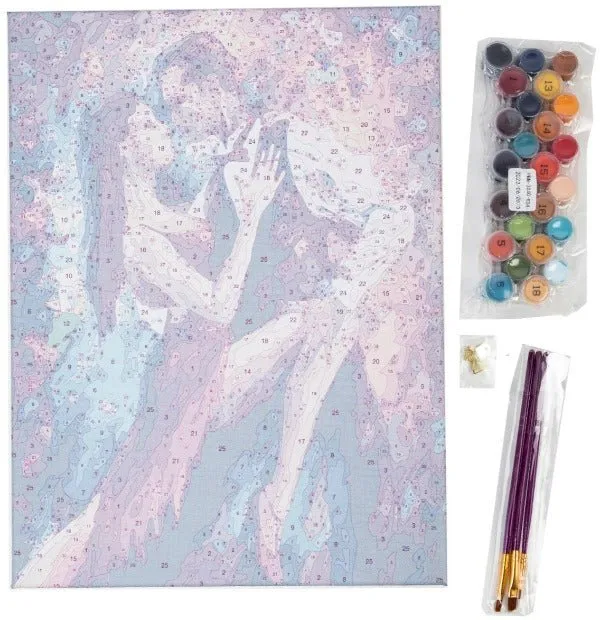 Craft Buddy Kiss Melody schilderen op nummer canvas 30x40cm