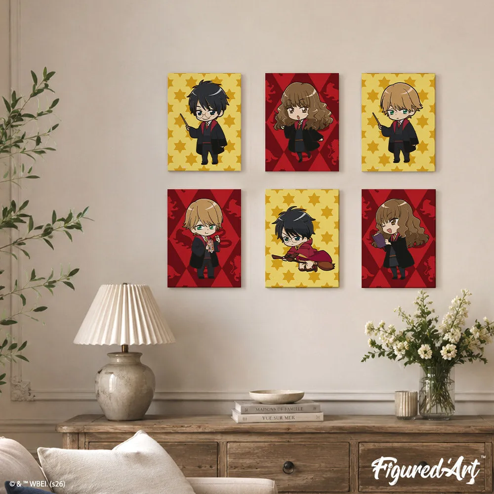 Figured'Art Gryffindor Trio mini schilderen op nummer 15x20 6 stuks