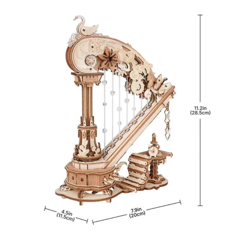 Figured'Art Magische Harp 3D puzzel muziekdoos 350 stukjes