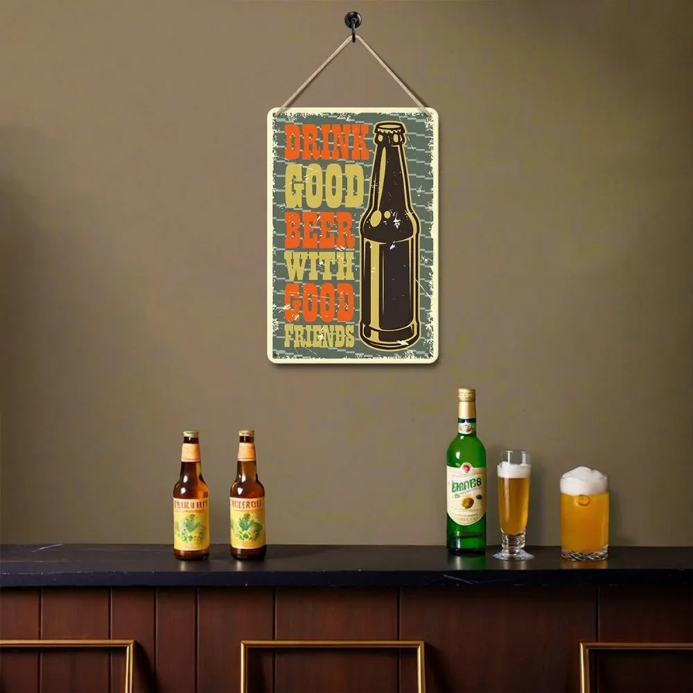 Figured'Art Goed Bier met Goede Vrienden schilderen op nummer metaal