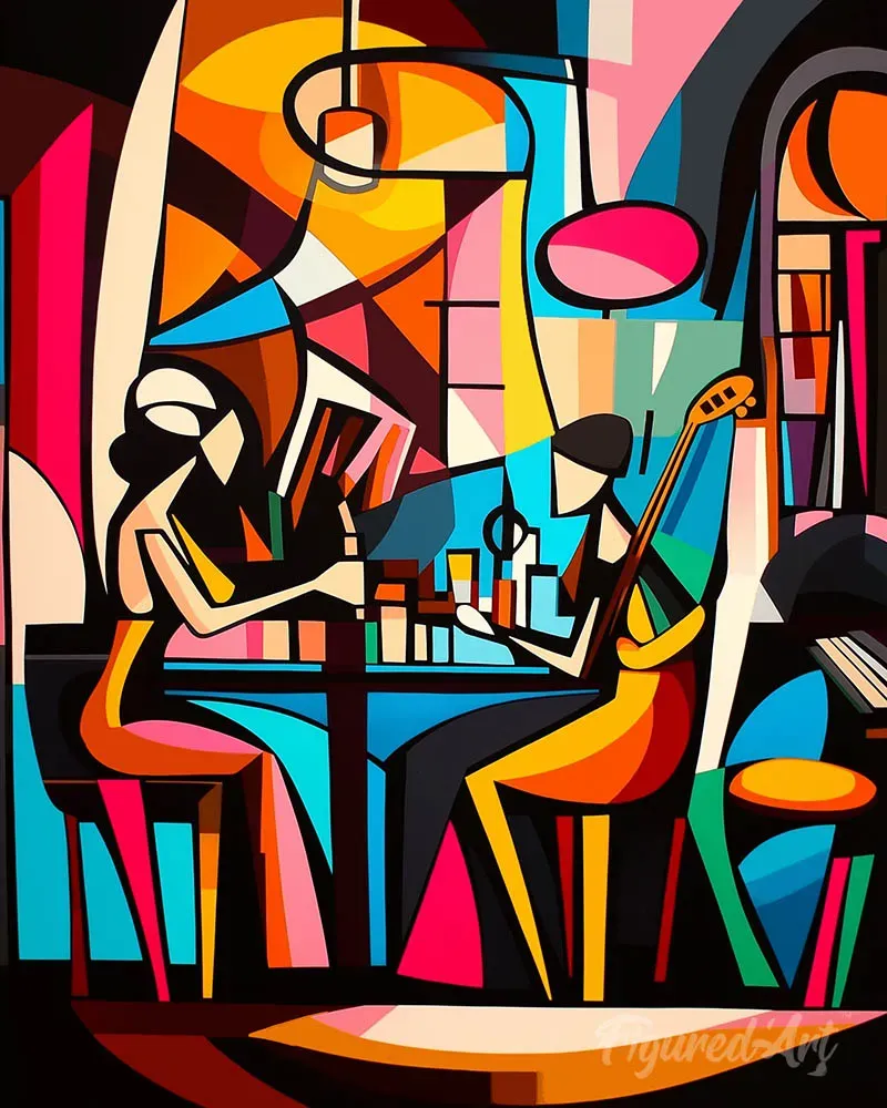 Figured'Art Gedurbd Abstract Jazzbar diamond painting 40x50 cm