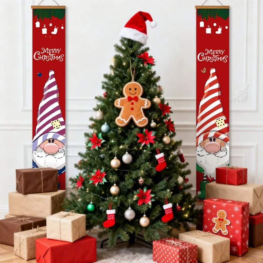 Figured'Art Kerstgnomen deur banner schilderen op nummer 20x120
